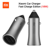 Original Xiaomi Car Charger Mi Quick Charge 18W QC 3.0 Dual USB  Max 36W 5V/3A 9V 2A Metal For iPhone Samsung Huawei oppo vivo