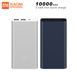 Original Xiaomi Mi Power Bank 2 10000mAh Dual USB Port Portable Charger Quick Charge Powerbank Ultra-thin External Battery