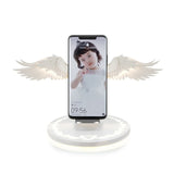 10W Wireless Charger Angel Wings Night Light Mobile Phone Wireless Charger for Android Apple USB Fast Charge with Night Light