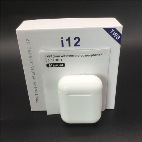 Original i12 TWS Wireless Earphones Bluetooth 5.0 Headset Touch Control Mini Earbuds for Smart Phone pk i11 i14 i60 i30