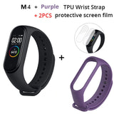 RGLM M4 Smart Band Fitness Tracker Smart Band Wristband Monitor Blood Pressure Bluetooth Smartwatch Sport Watch PK M3 smartband