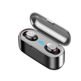 5.0 Bluetooth Wireless Earphone F9 TWS Wireless Bluetooth LED Display With 2000mAh Power Bank Headset With Microphone