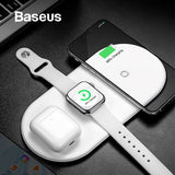 Baseus Wireless Charger For iPhone X XS MAX XR 8 Fast Wireless Full load 3 in 1 Charging Pad for Airpods 2019 Apple Watch 4 3 2