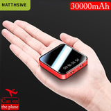 NATTHSWE Mini Power Bank 30000mAh For iPhone 7 Xiaomi Mi Powerbank Pover Bank Charger Dual Usb Ports External Battery Powerbank