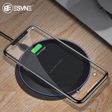 ESVNE 10W Qi Wireless Charger for iPhone X Xs MAX XR 8 plus Fast Charging for Samsung S8 S9 Plus Note 9 8 USB Phone Charger Pad