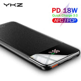 YKZ QC 3.0 Power Bank 10000mAh LED external Portable Battery pover bank PD Fast Charger Powerbank for iPhone Xiaomi mi Poverbank