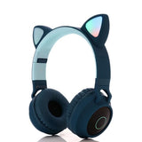 New Gaming LED Headphones Bluetooth 5.0 Young People Kids Headset for Phone PC Laptop Kids HeadphonesTF Card 3.5Mm Plug with Mic