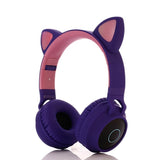 New Gaming LED Headphones Bluetooth 5.0 Young People Kids Headset for Phone PC Laptop Kids HeadphonesTF Card 3.5Mm Plug with Mic