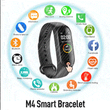 M4 Smart Watch IP67 Smartwatch Blood Pressure Heart Rate Monitor Women Men Sleep Fitness Tracker Sport Watch Micro USB Charging