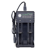 USB 18650 Battery Charger Black 4 Slots AC 110V 220V Dual For 18650 Charging 3.7V Rechargeable Lithium Battery