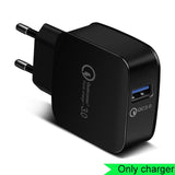 18W Phone USB Charger Quick Charge 3.0 Fast Mobile Phone Charger USB Adapter for HTC M8 M8 SONY XZ/ XZ Premium LG G5 G6 V20 V30